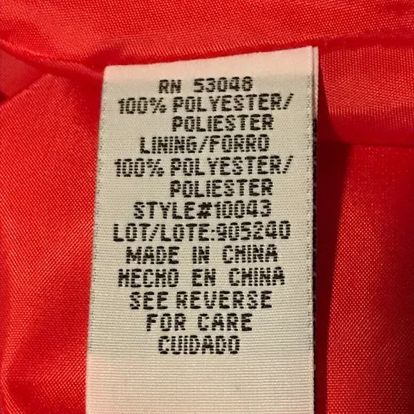 Dazzling Designer Red/Coral Formal Gown Size 3/4 - Picture 7 of 8